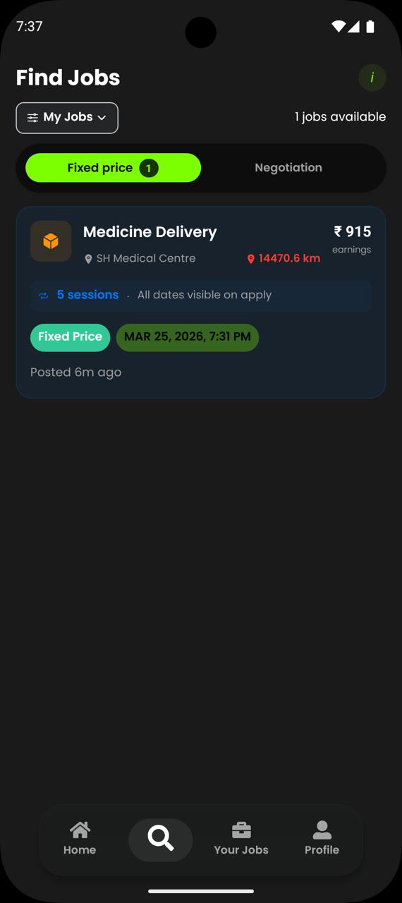 Find Jobs — browse available tasks